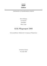 GEK-Pflegereport 2008 - Schwerpunktthema - LIGA Rheinland-Pfalz