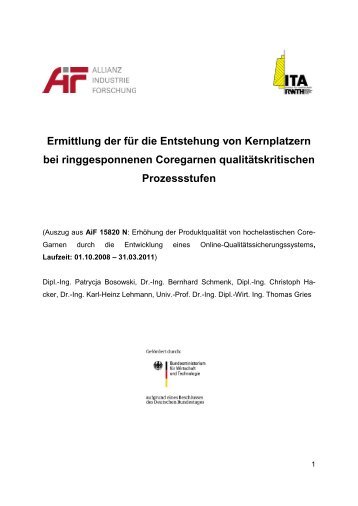 Energieverbrauch Luftweben (AiF 15599 N) - Institut für Textiltechnik ...