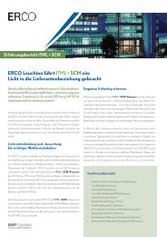 ERCO Leuchten führt ITML > SCM ein: Licht in die ... - ITML GmbH