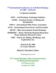 7 International Conference on Acid Rock Drainage ICARD ...