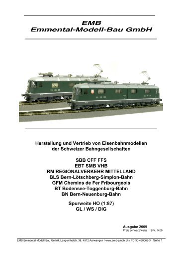 Pendelzug RBDe 4/4 - bei Roundhouse Modelleisenbahnen