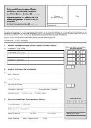 Antrag auf Zulassung - UniversitÃƒÆ’Ã‚Â¤t Heidelberg