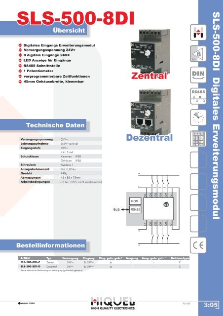 SLS-500 Erweiterungen - Hiquel