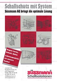 Süssmann AG Schallisolationen mit System