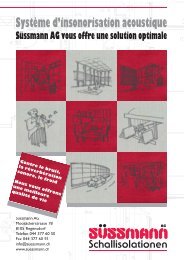 Süssmann AG, systèmes d'insonorisation acoustique