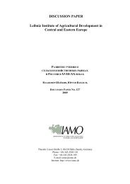 DISCUSSION PAPER Leibniz Institute of Agricultural ... - IAMO