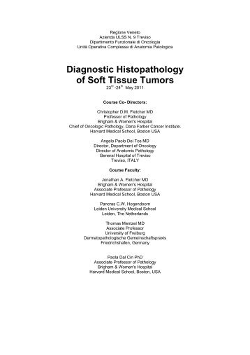 Diagnostic Histopathology of Soft Tissue Tumors