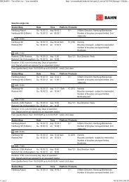 DB BAHN - TravelService - Your timetable