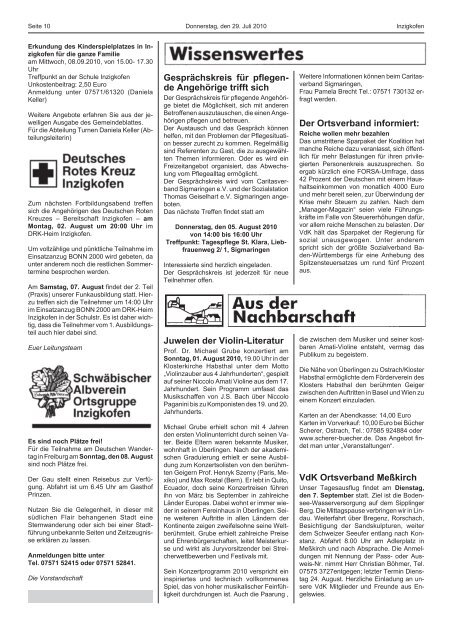 Bürgerblatt 30/2010 - Inzigkofen