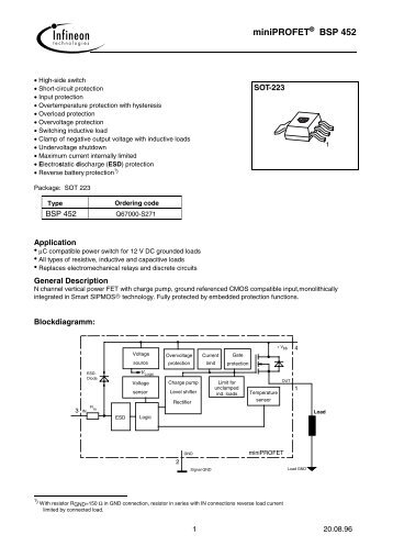 miniPROFET® BSP 452 - Infineon