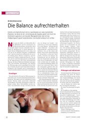 Die Balance aufrechterhalten - Ionto-Comed GmbH