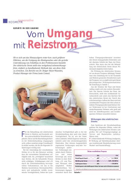 Vom Umgang mit  Reizstrom - Ionto-Comed GmbH