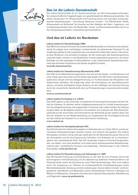 Leibniz Nordost - Leibniz Gemeinschaft