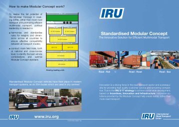 Standardised Modular Concept - IRU