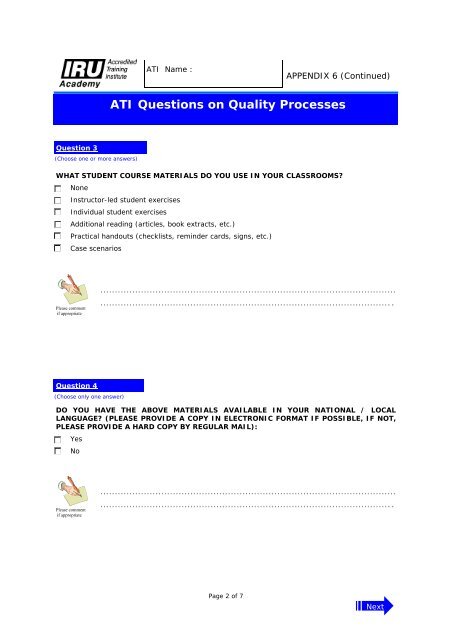 ATI Application Form - IRU