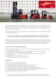 Finance-IT-Specialist - Linde Material Handling GmbH