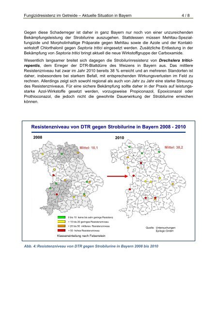 Fungizidresistenz im Getreide â Aktuelle Situation in Bayern