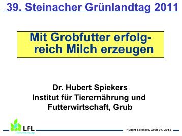 Mit Grobfutter erfolgreich Milch erzeugen - Bayern