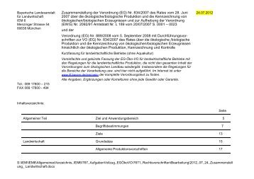 Zusammenstellung der Verordnung - Bayerische Landesanstalt für ...