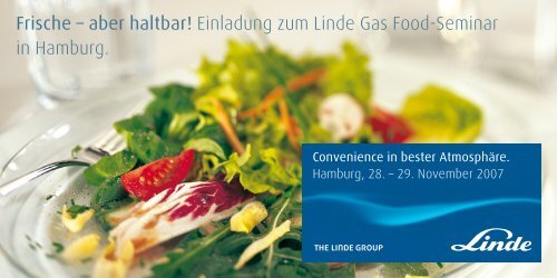 Frische â aber haltbar! Einladung zum  Linde Gas Food-Seminar in ...