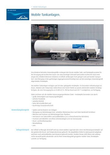 Datenblatt Mobile Tankanlagen (PDF 96 KB) - Linde Gas