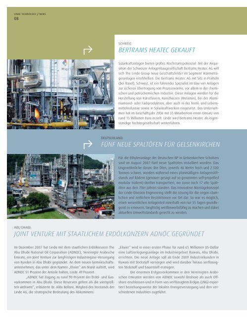 Download Linde Technology 1 | 2008 (PDF 2,5 - Linde Gas