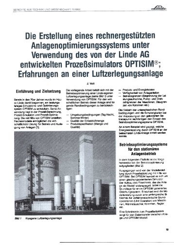 Anlagenoptimierungssystem (PDF, 1784.1Kb) - Linde Gas
