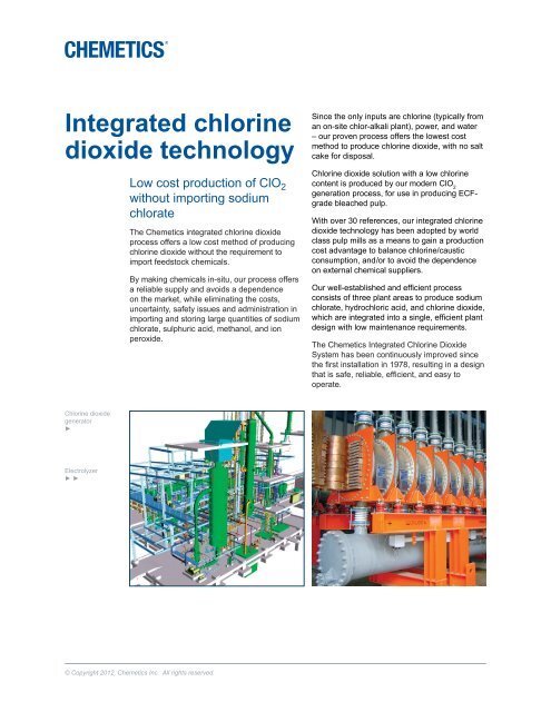 Integrated chlorine dioxide technology