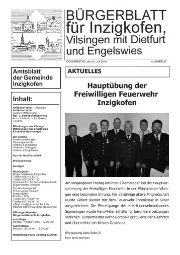 Bürgerblatt 26/2010 - Inzigkofen