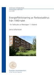 Energieffektivisering - Byggnadsfysik - Lunds tekniska högskola