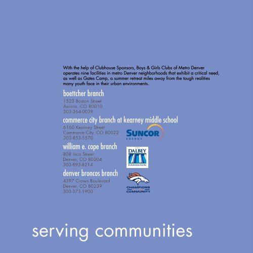 2010 report to the community - Boys & Girls Clubs of Metro Denver