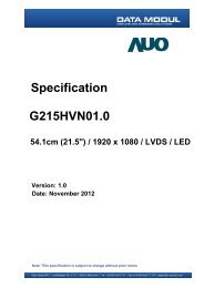 Specification G215HVN01.0 - Data Modul