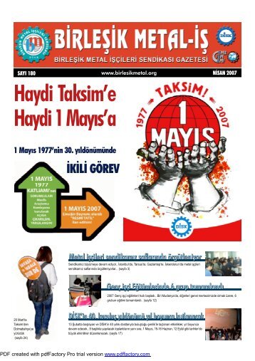 Haydi Taksim'e Haydi 1 Mayıs'a - Birleşik Metal-İş