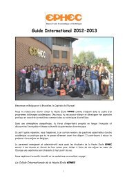 Guide International 2012-2013 - Ephec