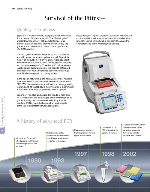 Survival of the Fittest— - Eppendorf