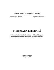 TIMIŞOARA LITERARĂ - Biblioteca Judeţeană Timiş