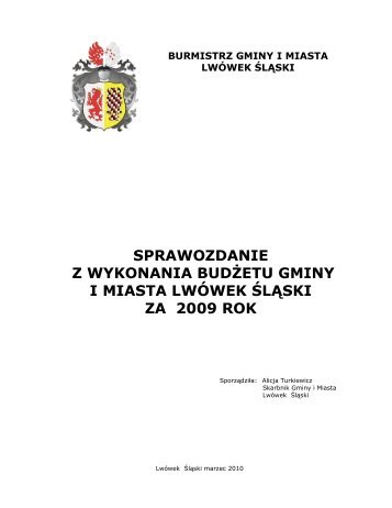 treść sprawozdania - Gmina i Miasto Lwówek Śląski