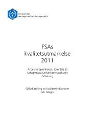 FSAs kvalitetsutmärkelse 2011 - Förbundet Sveriges Arbetsterapeuter