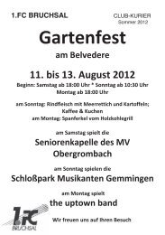 Gartenfest - 1.FC Bruchsal