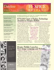 Dateline Spring 2007 - $ 750000 Grant of Fujitsu ... - Hospice Buffalo