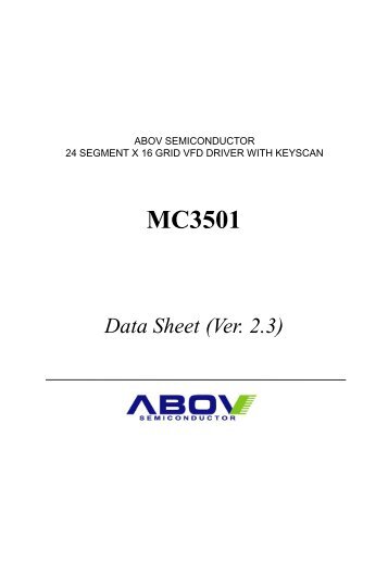 MC3501 - ABOV Semiconductor