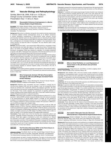 1011 Vascular Biology and Pathophysiology