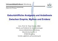 Geburtshilfliche Anästhesie – Zwischen Empirie und Evidenz.