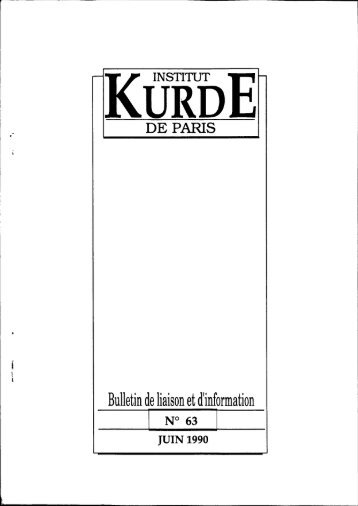 Bulletin de liaison et d'information - Institut kurde de Paris