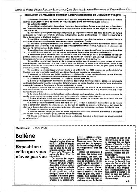 Bulletin de liaison et d'information - Institut kurde de Paris