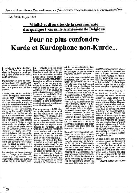 Bulletin de liaison et d'information - Institut kurde de Paris