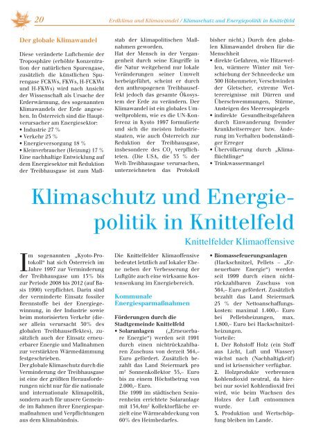 Sonderausgabe der Zeitung „Aus dem Knittelfelder Rathaus“