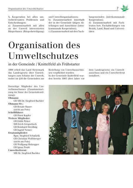 Sonderausgabe der Zeitung „Aus dem Knittelfelder Rathaus“