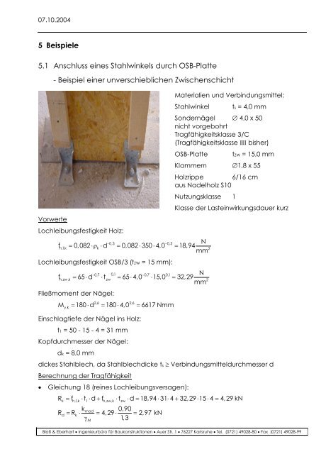 Vortrag Karlsruher Tage 2004 - Ingenieurbüro Blaß & Eberhart