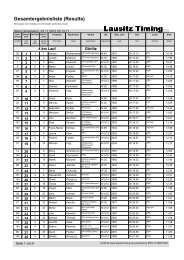 Gesamtergebnisliste (Results) - Lausitz-Timing